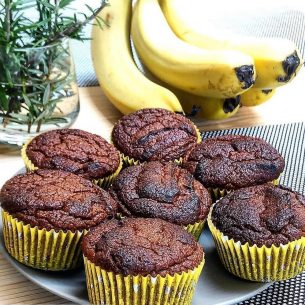 Muffin de Banana – Sem açúcar, sem glúten e sem lactose