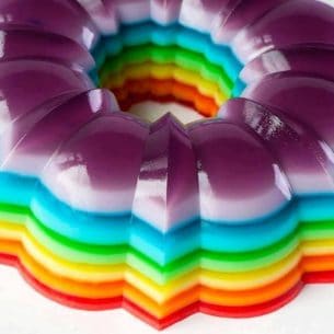 Arco-íris de gelatina