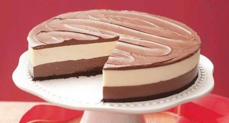 Cheesecake de chocolate com base de Negresco