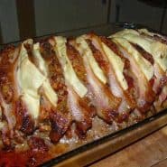 Receita de Lombo de porco recheado com queijo e bacon