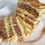 Receita de Torta de banana com brigadeiro branco