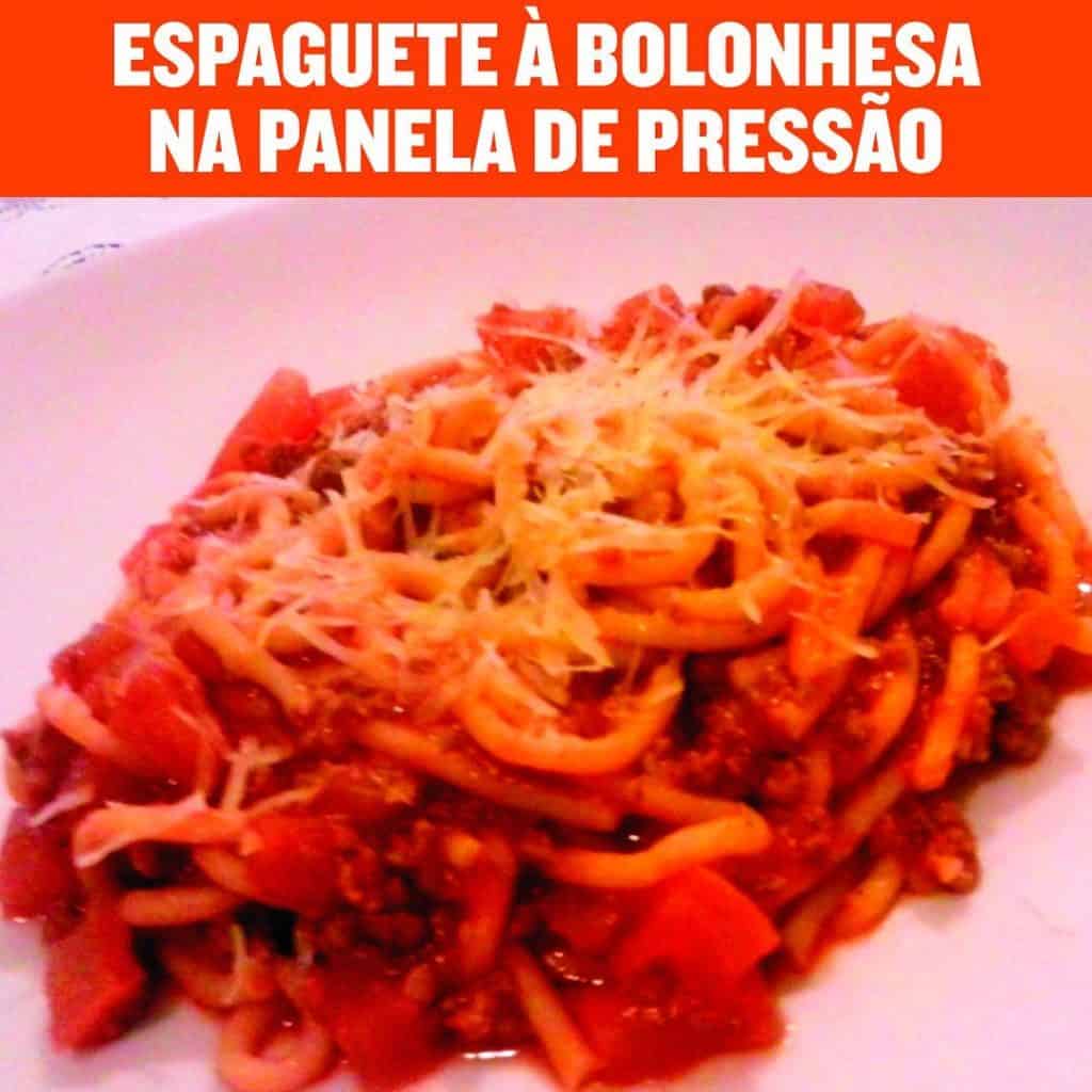 Imagem Espaguete à Bolonhesa na panela de pressão