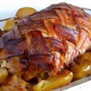 Receita de Lombo de porco cruzado com bacon
