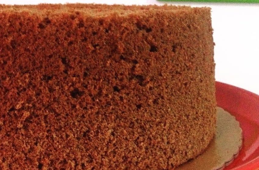 Imagem Massa de pão de ló de chocolate