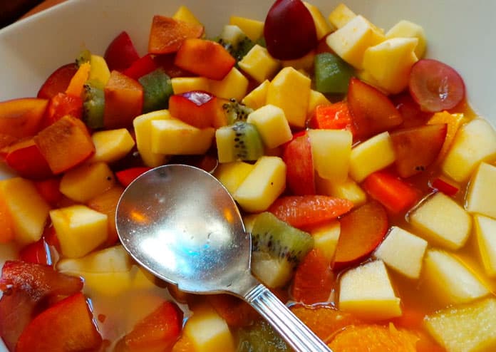 Receita de salada de frutas simples
