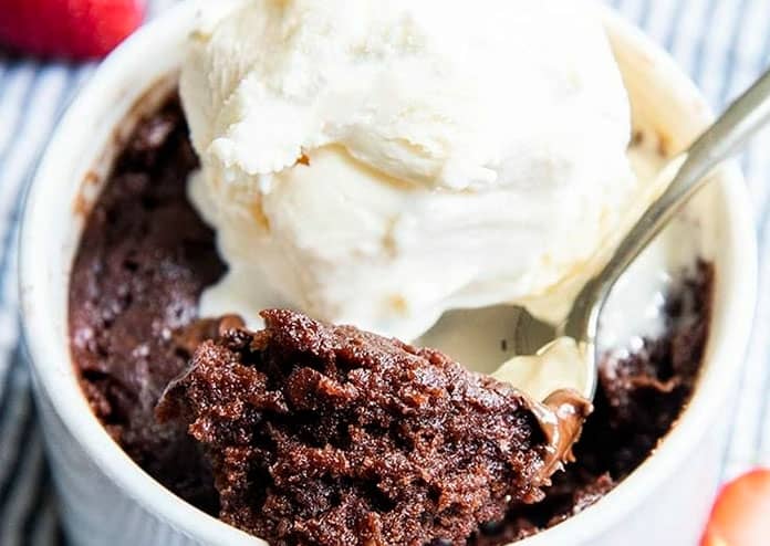 Receita de brownie de caneca saudavel