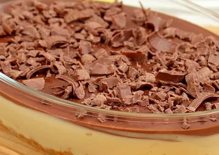 Imagem Torta de maracujá e chocolate de travessa